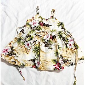 Pacific Legend‎ Aloha Hawaiian Dress Vintage Sundress Girls Size 1-2 Made in USA